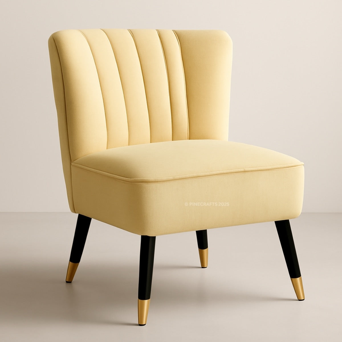 Solid Wood Velvet Living Room Chair
