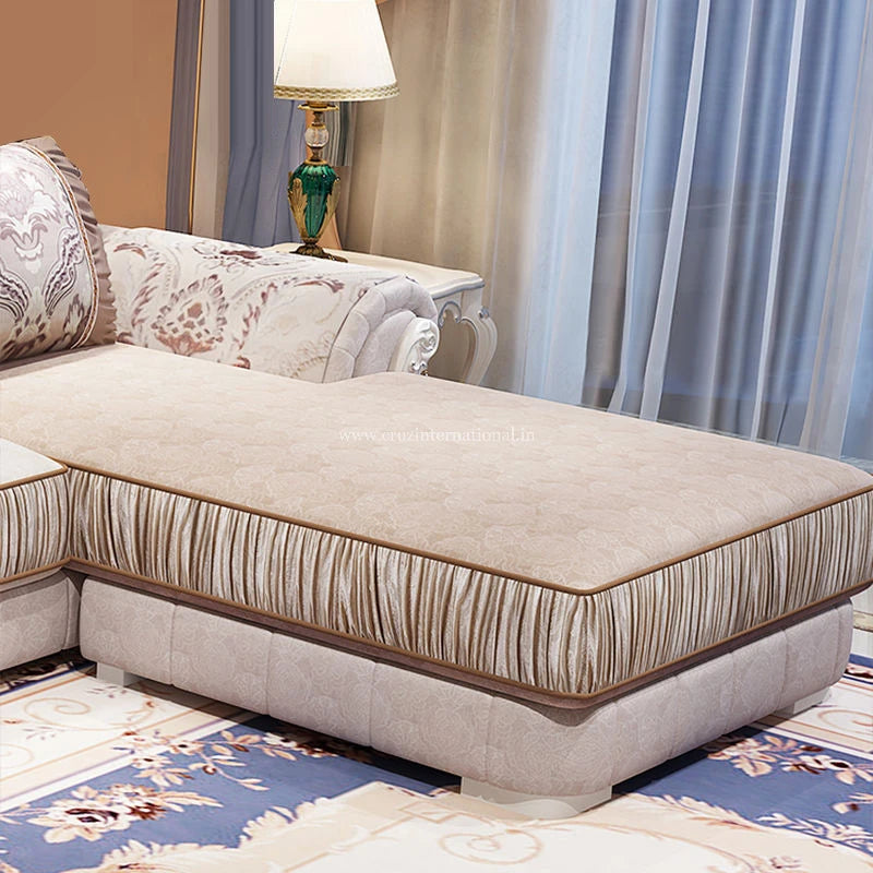 Modern Carved L Shape Sofa