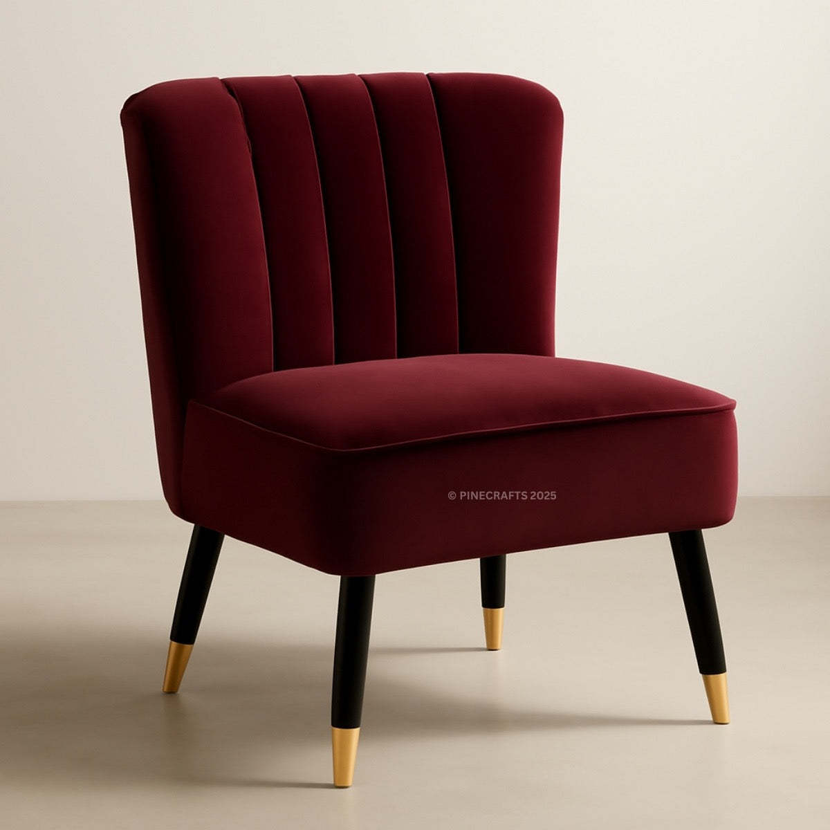 Solid Wood Velvet Living Room Chair