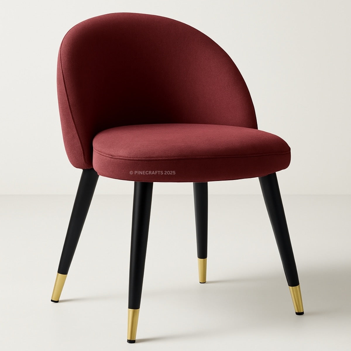 Velvet Dining Chair – Solid Wood Frame