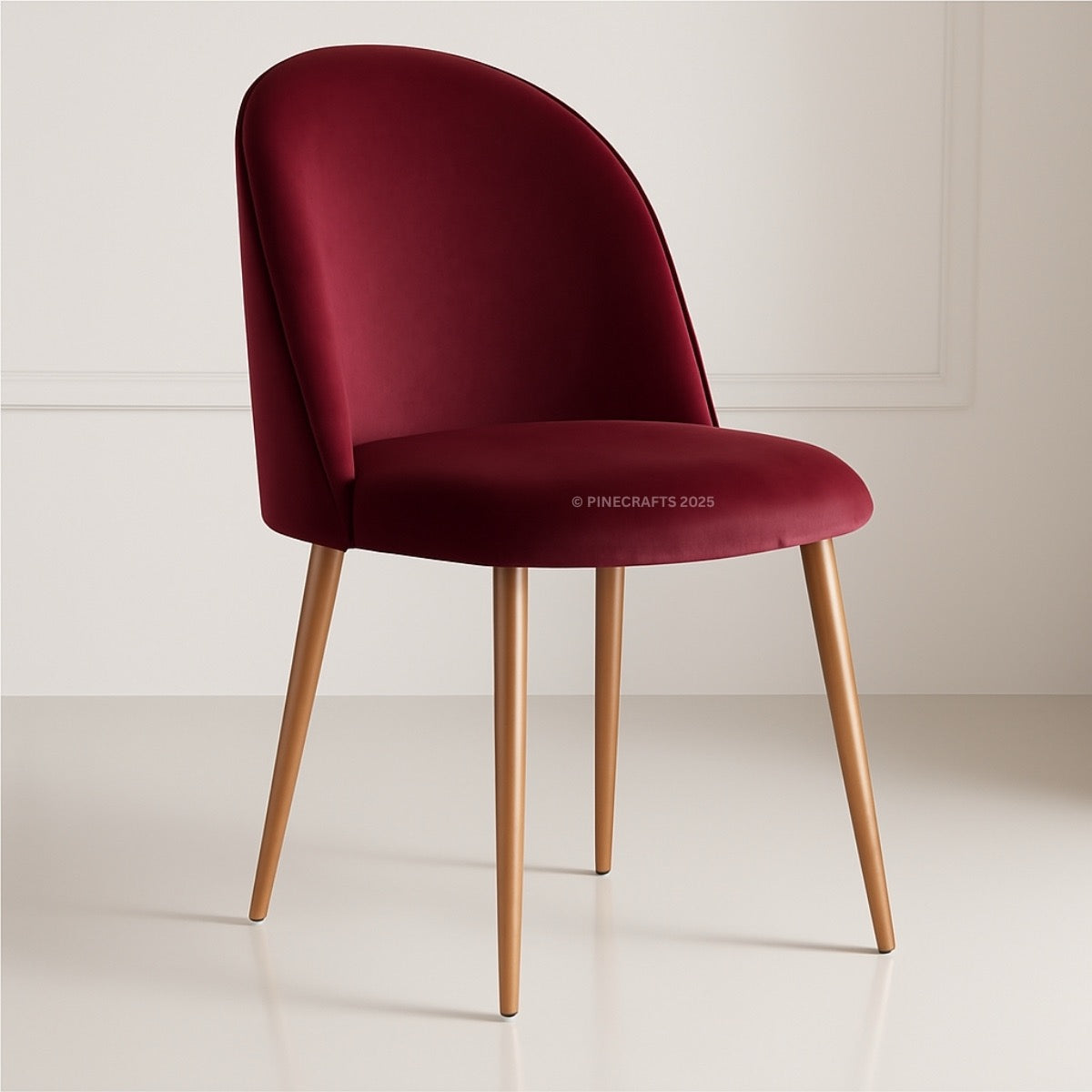 Handicrafts Velvet Upholstered Dining Chair