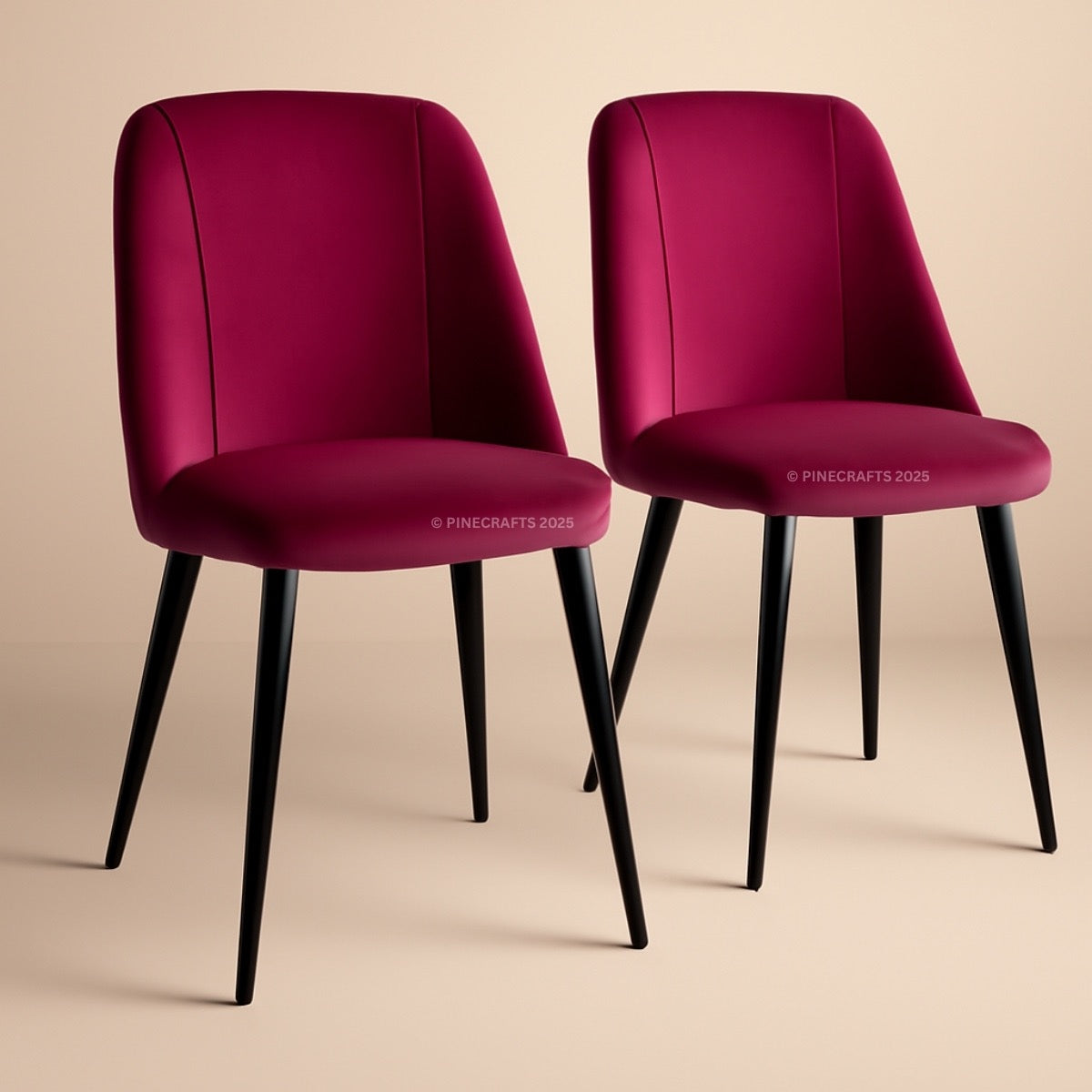 Premium Velvet Dining Chair for Home & Office (Pack of 2)