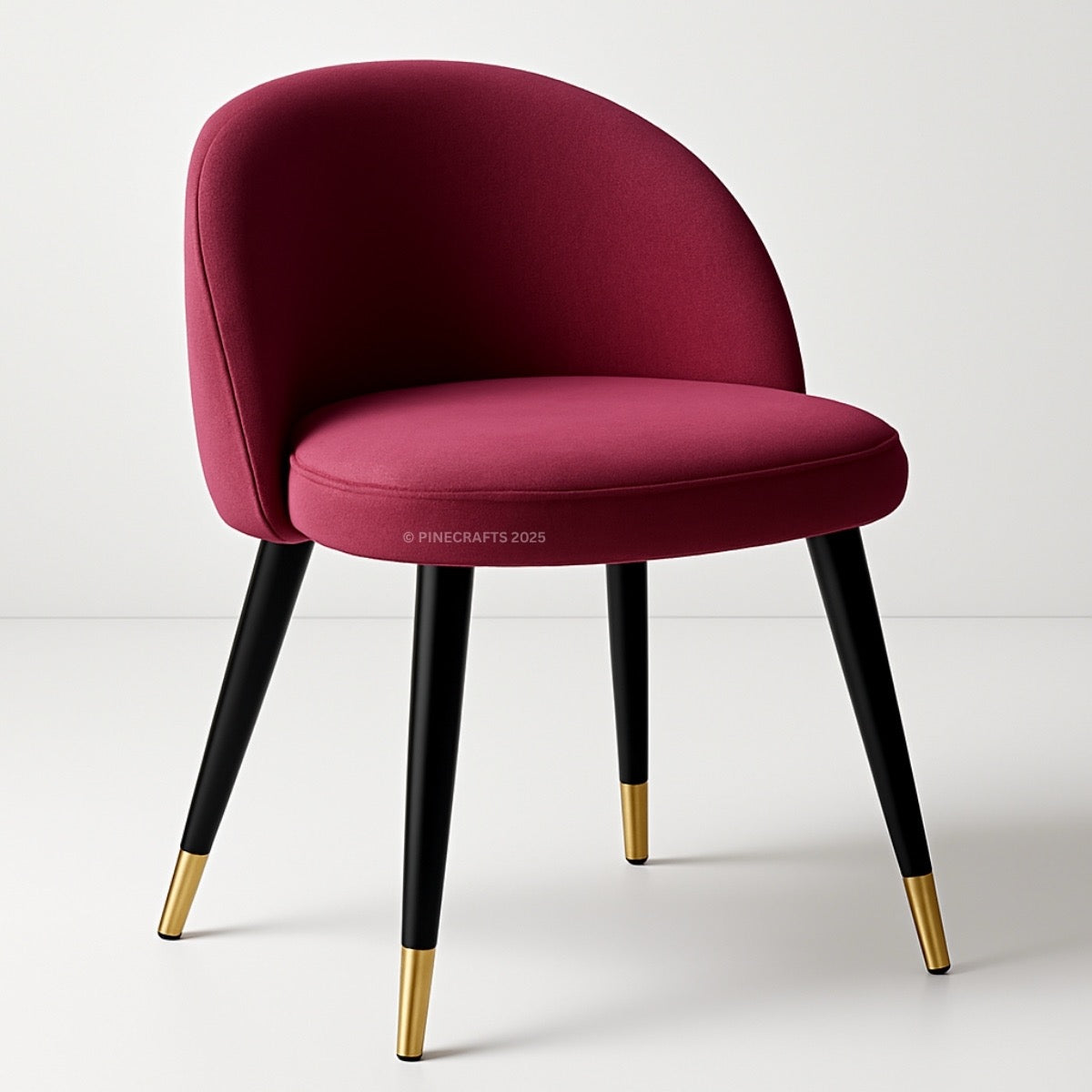 Velvet Dining Chair – Solid Wood Frame