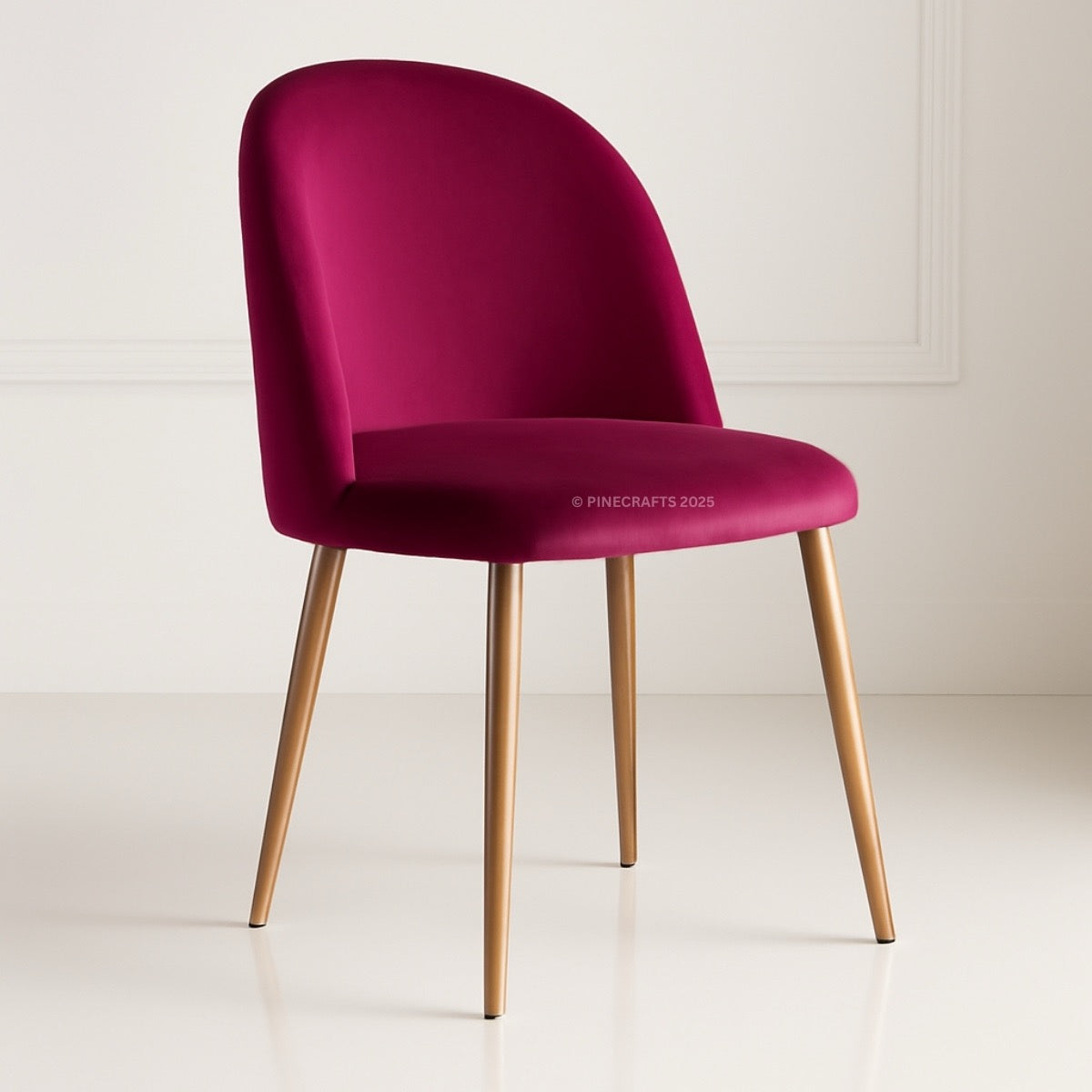 Handicrafts Velvet Upholstered Dining Chair