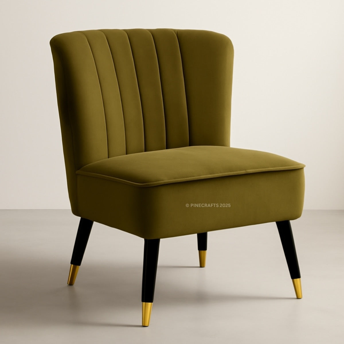 Solid Wood Velvet Living Room Chair