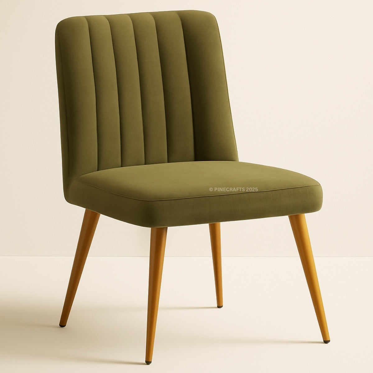 Velvet Dining Seat, Solid Wood