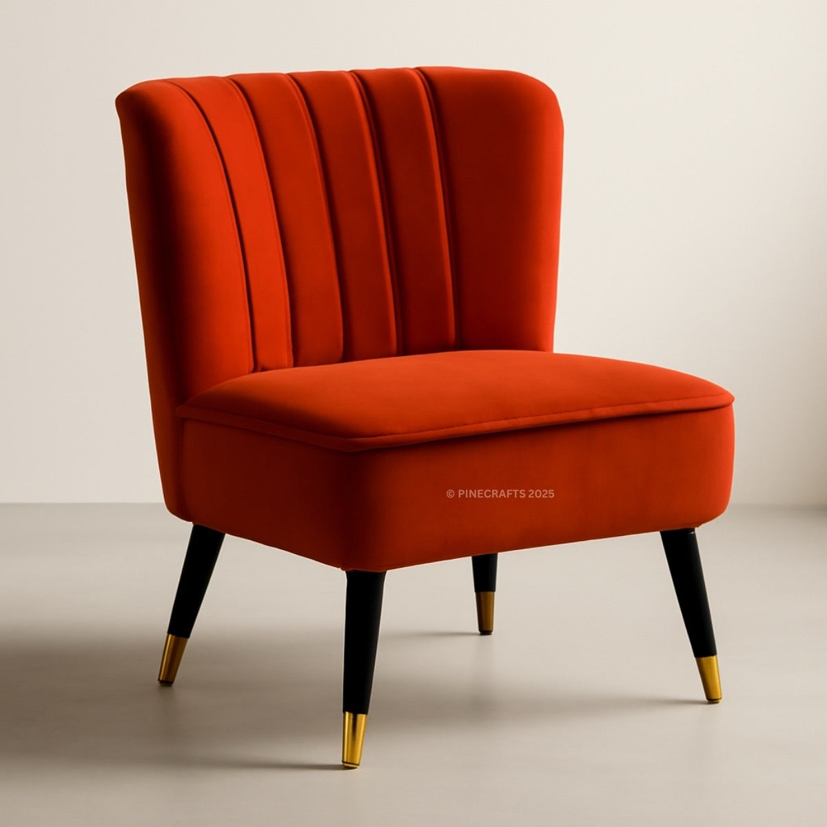 Solid Wood Velvet Living Room Chair