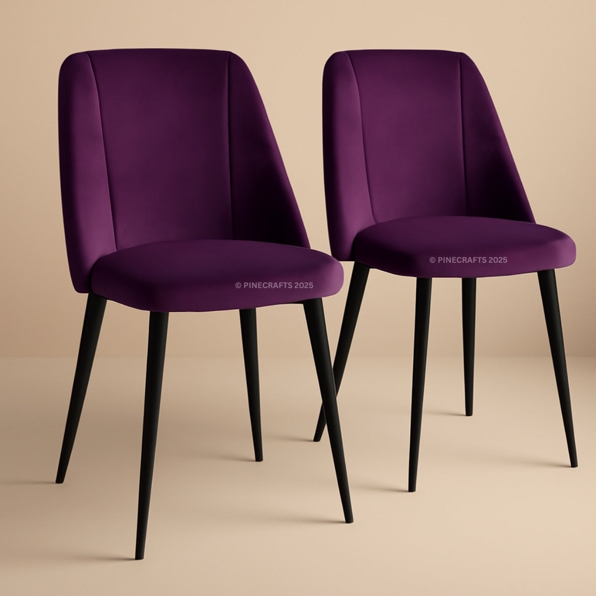Premium Velvet Dining Chair for Home & Office (Pack of 2)