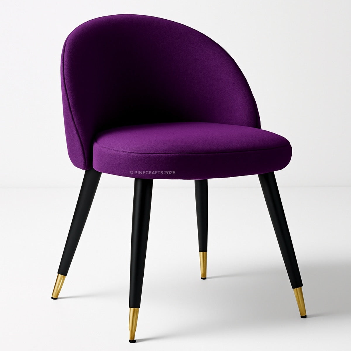 Velvet Dining Chair – Solid Wood Frame