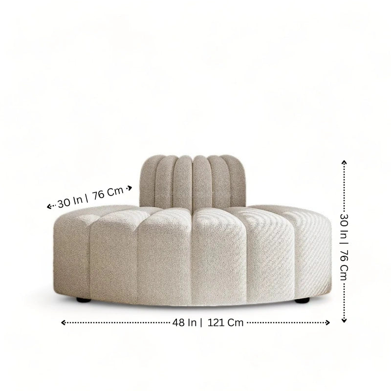 Cute Look Fabric Corner Chair for Living Room