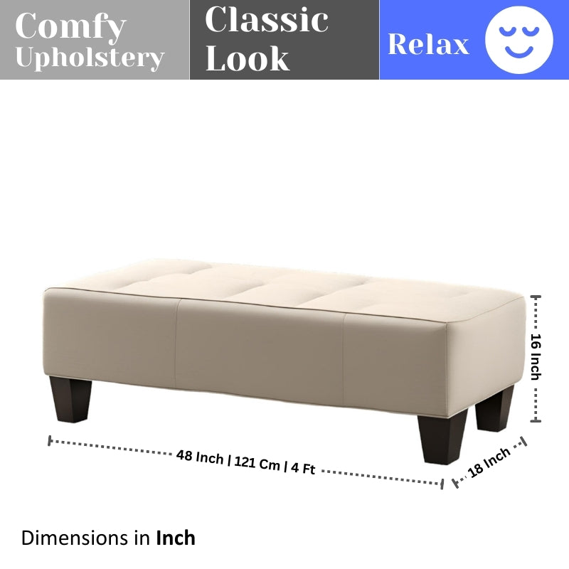 Vintage Wooden Bench with Cozy Seat