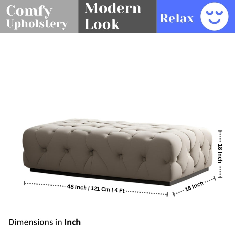 Decorative Wooden Bench with Upholstered Seat