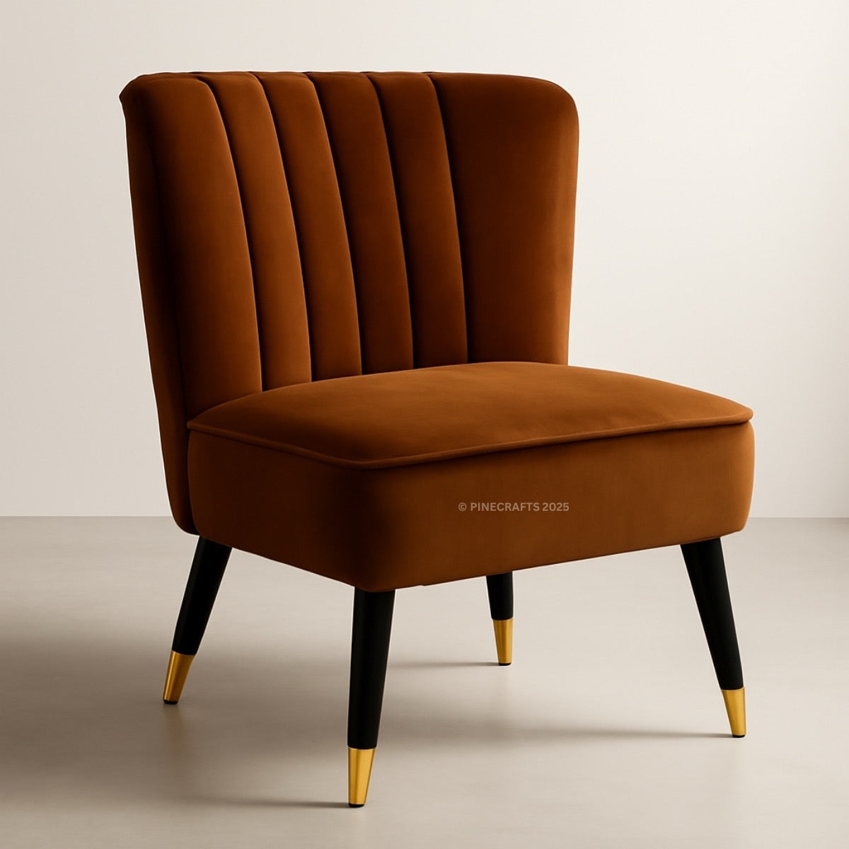 Solid Wood Velvet Living Room Chair