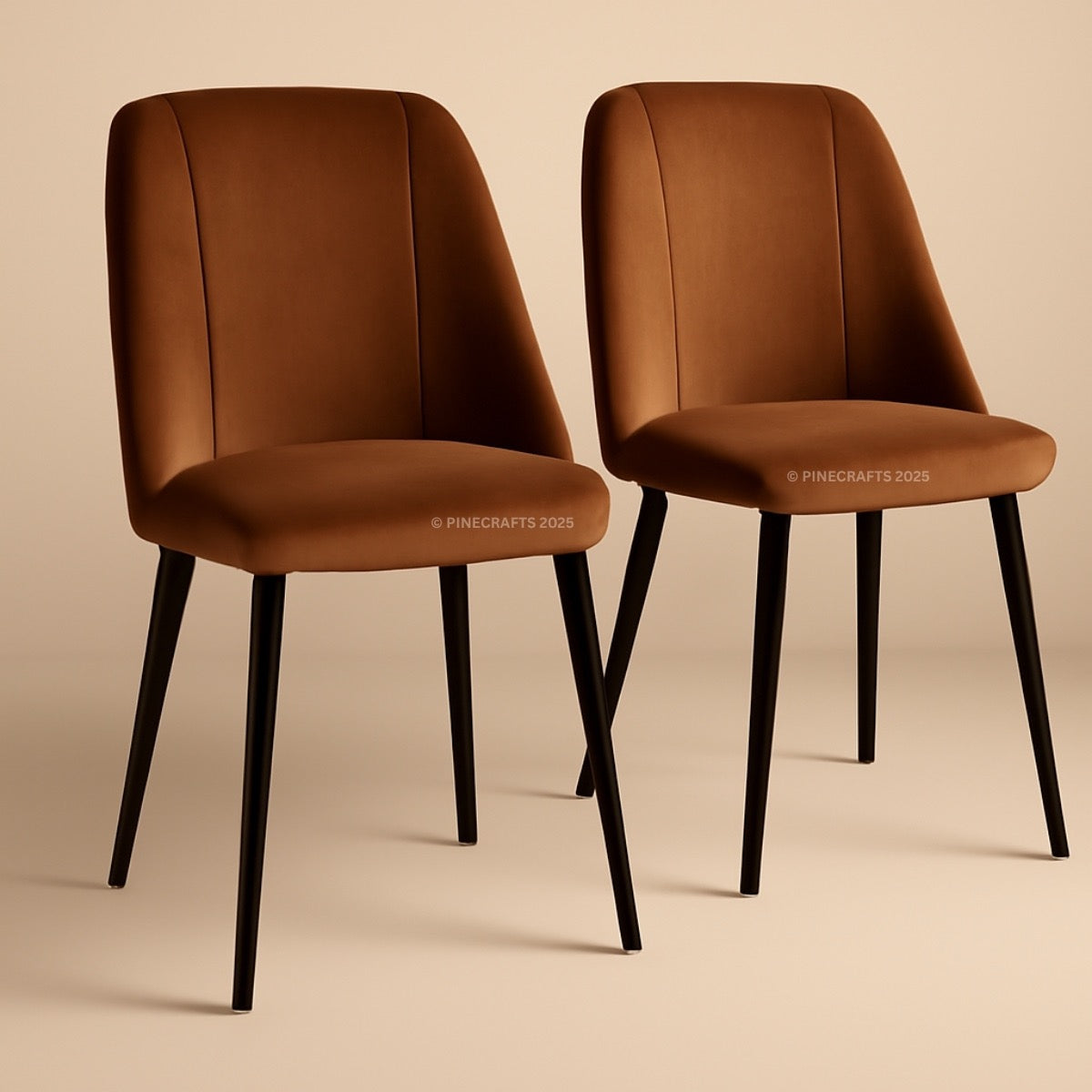 Premium Velvet Dining Chair for Home & Office (Pack of 2)