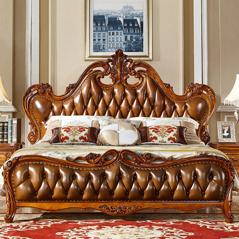 Natural Maharaja Carving Bed