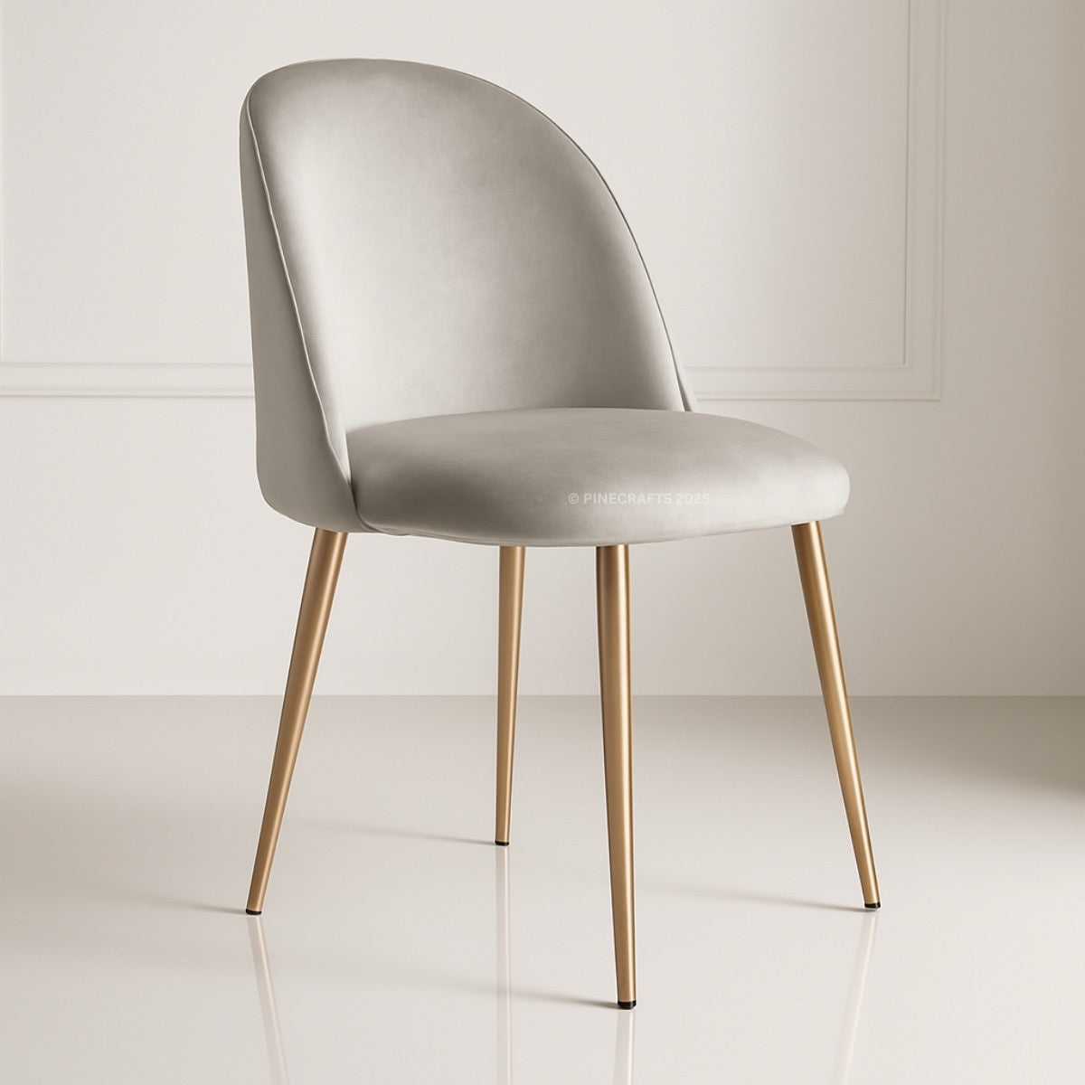 Handicrafts Velvet Upholstered Dining Chair