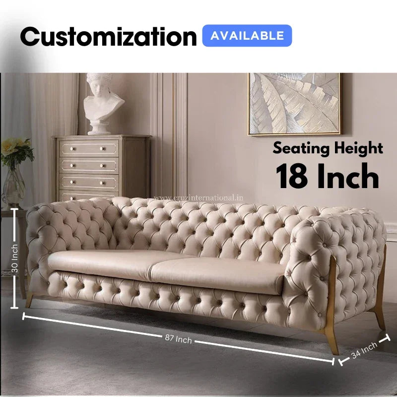 Full Culting 3 Seater Sofa Set - Sofa - CRUZ INTERNATIONAL - Furniture Store