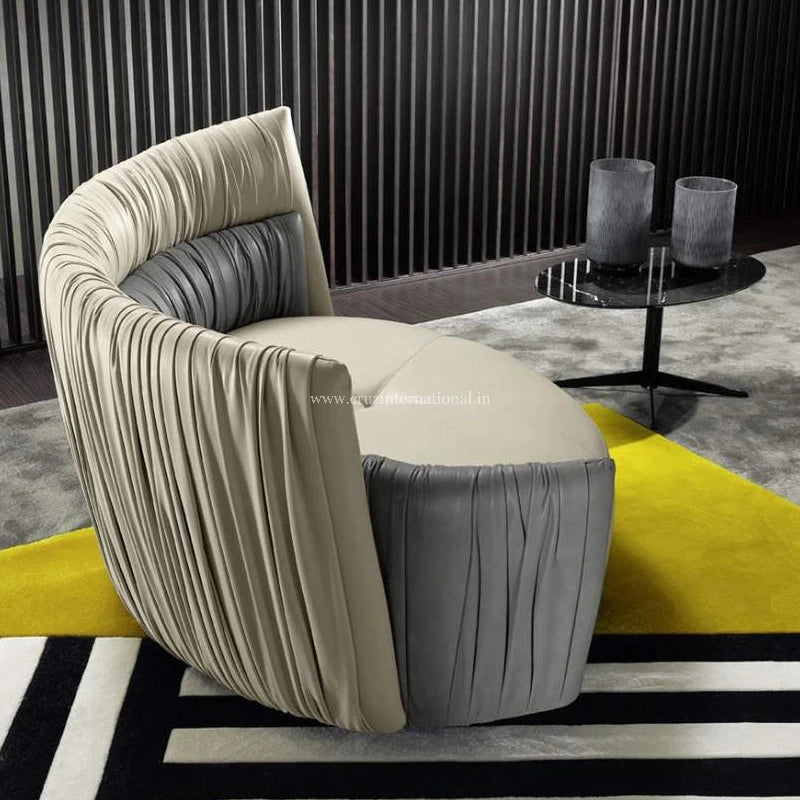 Modern 3 Seater Round Comfortable Sofa