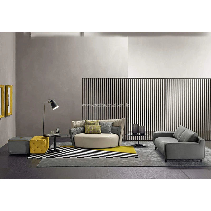 Modern 3 Seater Round Comfortable Sofa