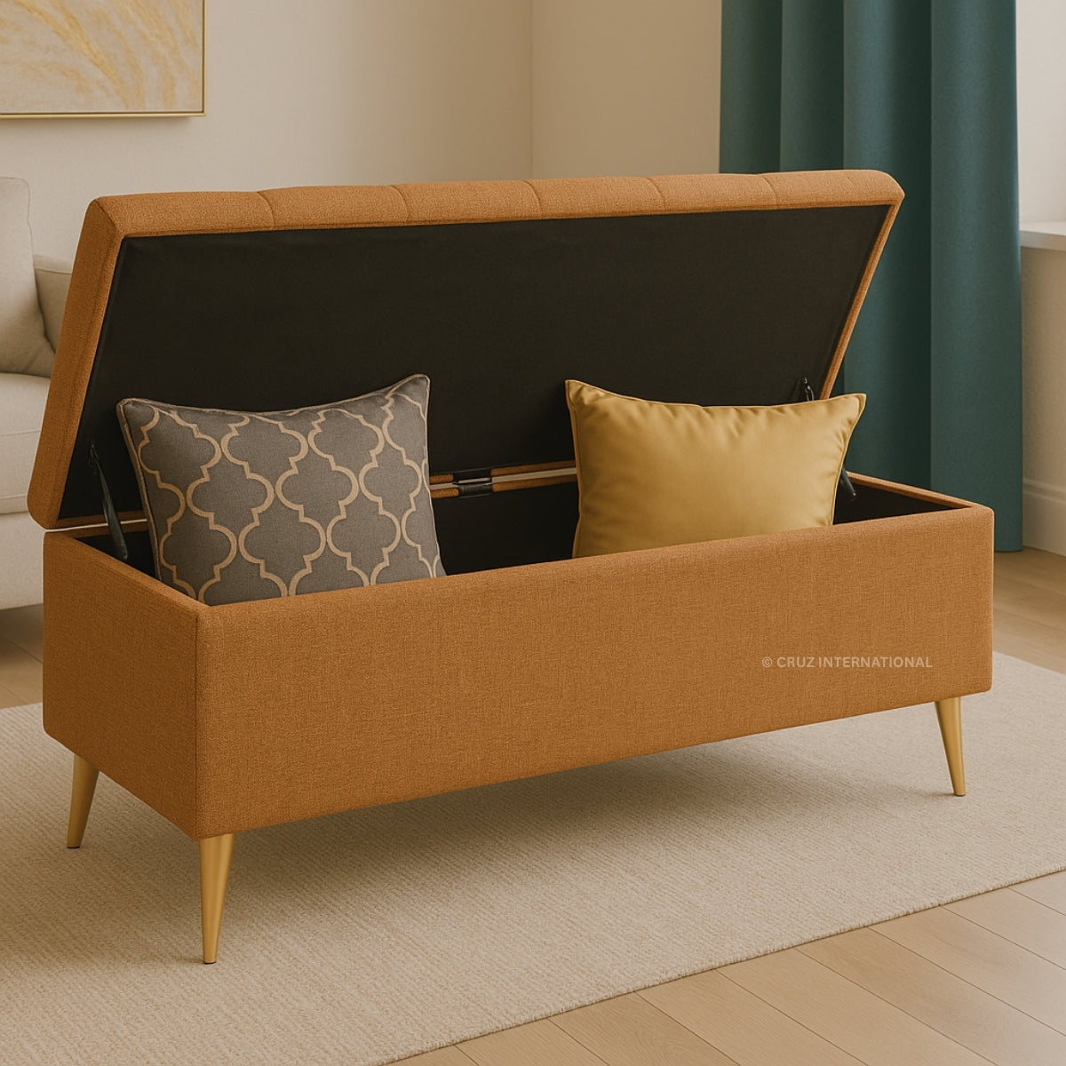 Premium Bench & Ottoman | Solid Wood