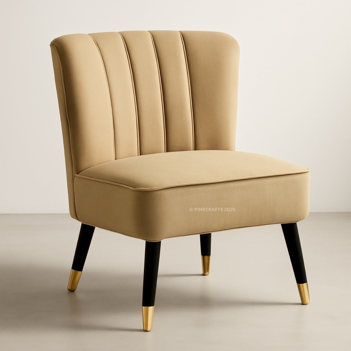 Solid Wood Velvet Living Room Chair