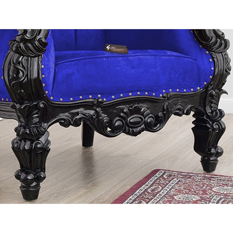 Maharaja Branka Chair | Solid wood | Velvet CRUZ INTERNATIONAL