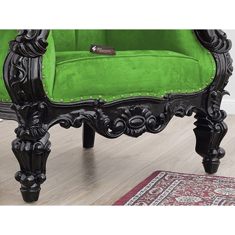 Maharaja Branka Chair | Solid wood | Velvet CRUZ INTERNATIONAL