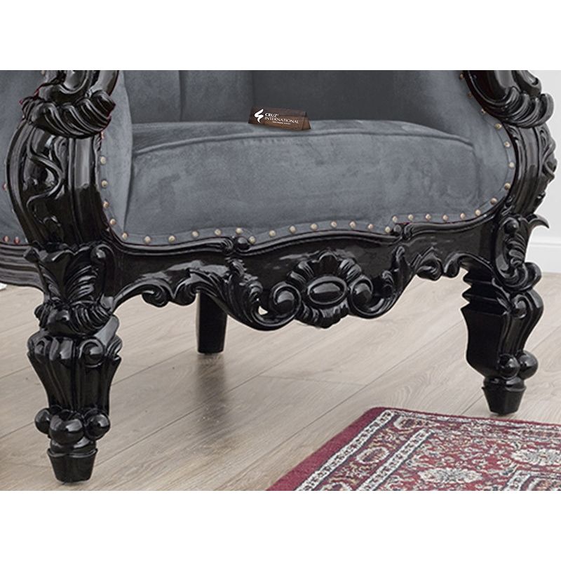 Maharaja Branka Chair | Solid wood | Velvet CRUZ INTERNATIONAL