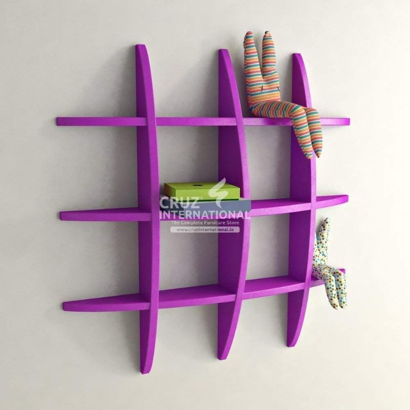 Modern Wooden Wall Rack Shelves CRUZ INTERNATIONAL
