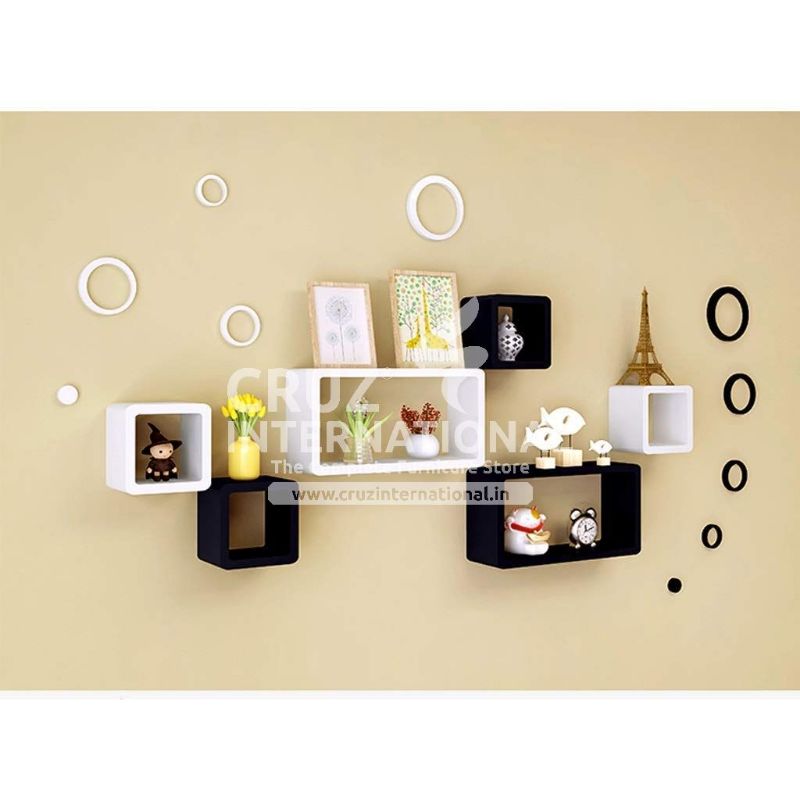 Artwork Wooden Wall Rack Shelves CRUZ INTERNATIONAL