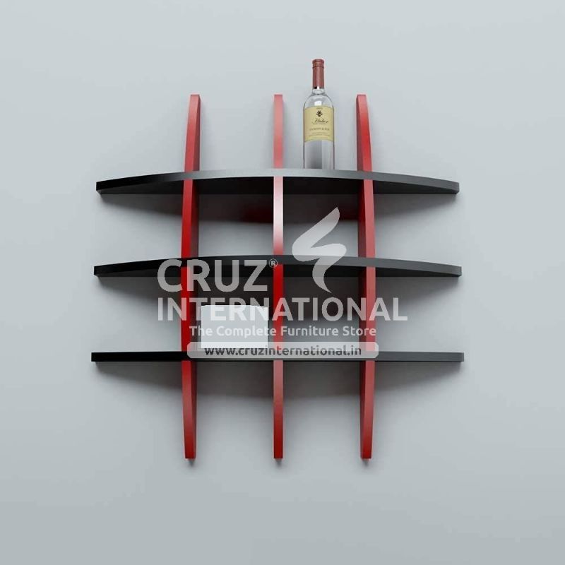 Modern Wooden Wall Rack Shelves CRUZ INTERNATIONAL