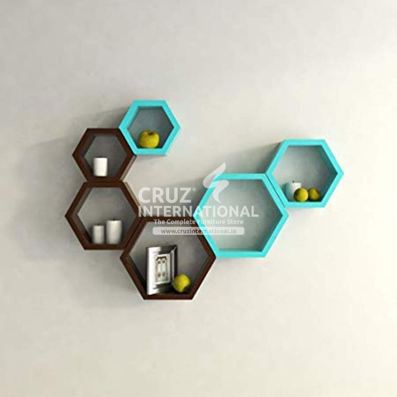 Decor Wooden Wall Rack Shelves CRUZ INTERNATIONAL