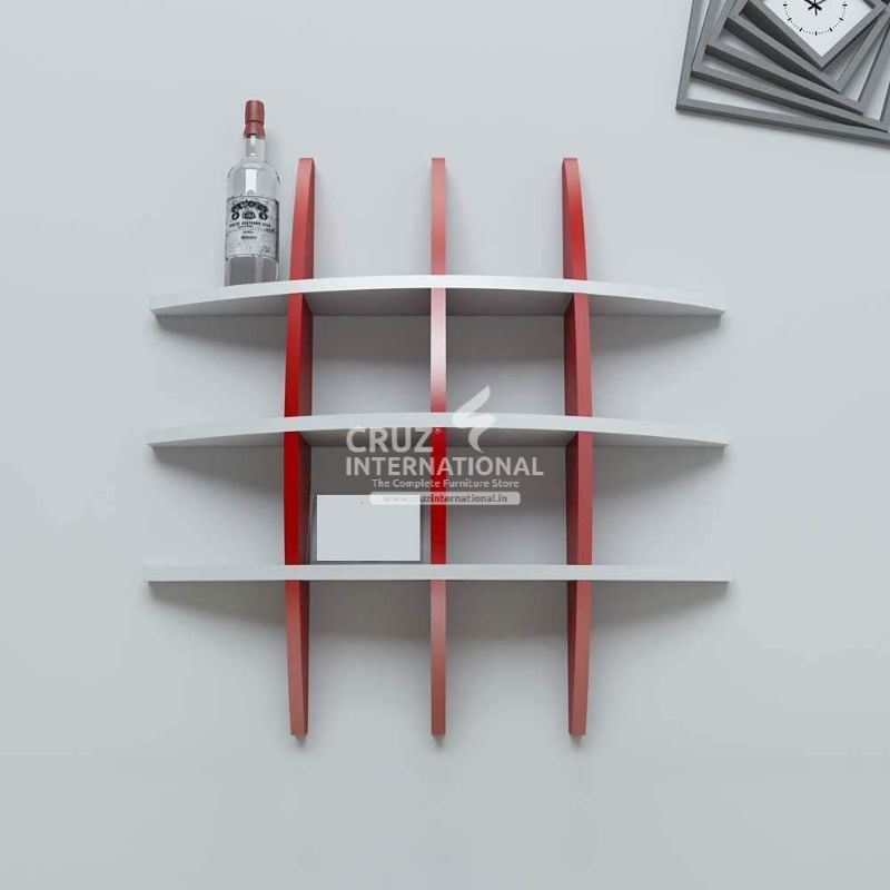 Modern Wooden Wall Rack Shelves CRUZ INTERNATIONAL