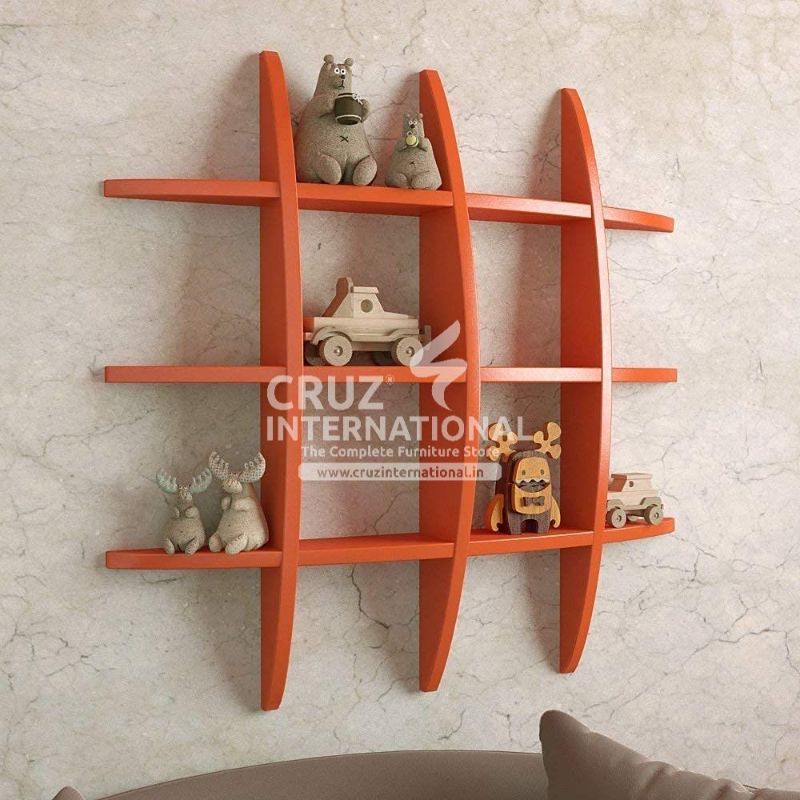 Modern Wooden Wall Rack Shelves CRUZ INTERNATIONAL