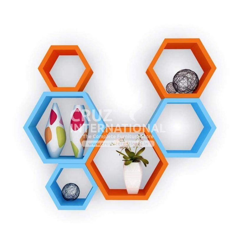 Decor Wooden Wall Rack Shelves CRUZ INTERNATIONAL