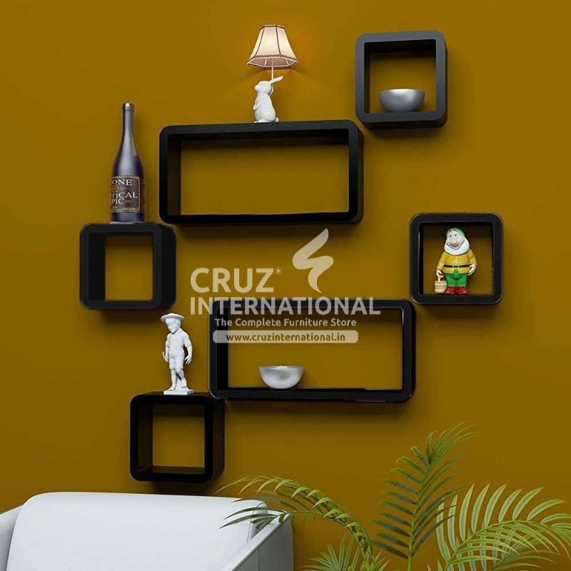 Artwork Wooden Wall Rack Shelves CRUZ INTERNATIONAL