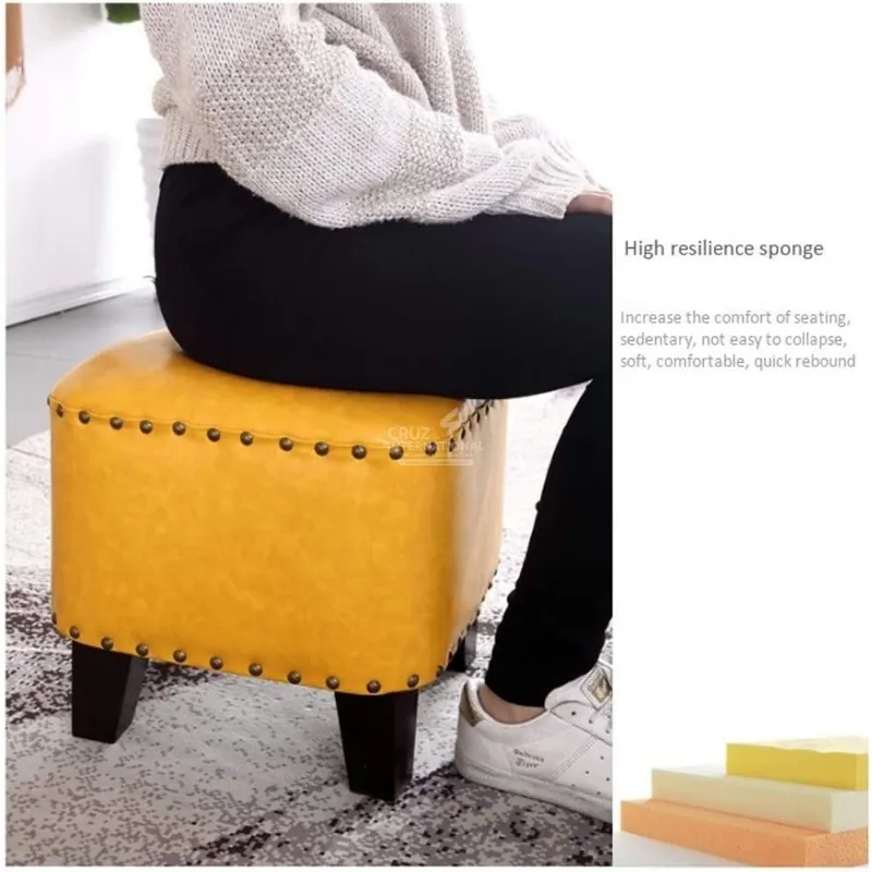 Round Ottoman for Living Room CRUZ INTERNATIONAL