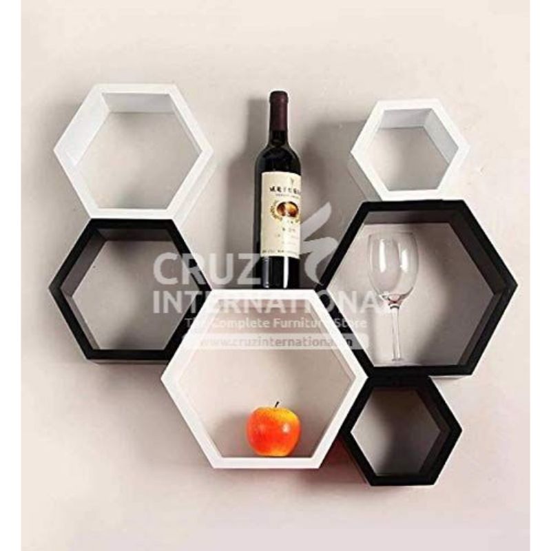 Decor Wooden Wall Rack Shelves CRUZ INTERNATIONAL