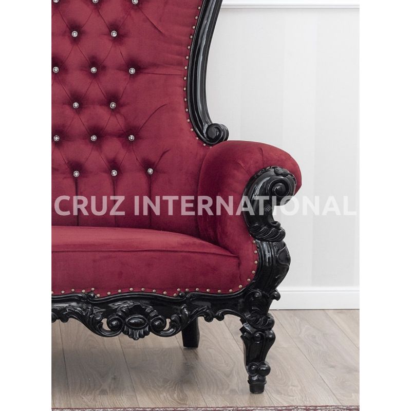 Classic Oakley Carving High Back Sofa & Settee | Standard CRUZ INTERNATIONAL