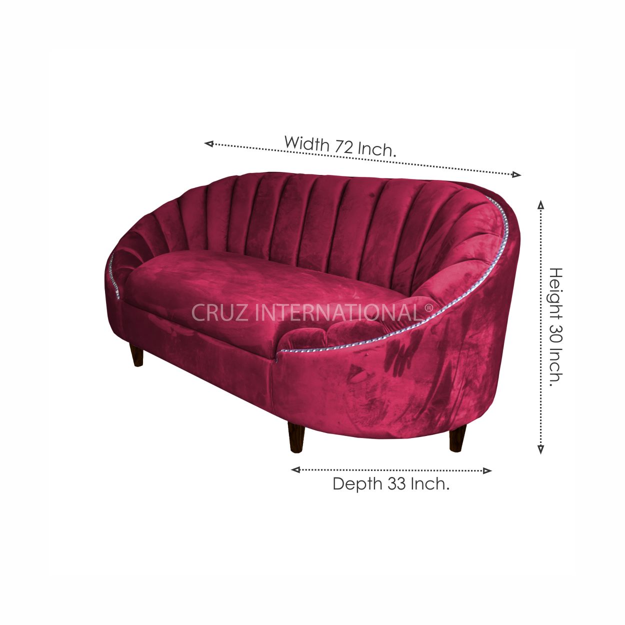 Modern Rodrigo Sofa | 18 Colours Available CRUZ INTERNATIONAL