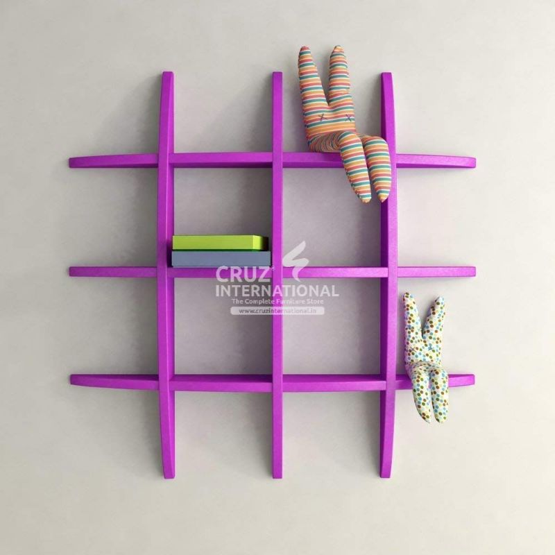 Modern Wooden Wall Rack Shelves CRUZ INTERNATIONAL
