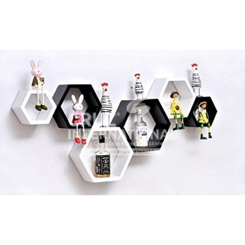 Decor Wooden Wall Rack Shelves CRUZ INTERNATIONAL