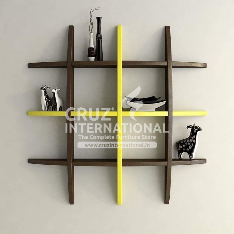Modern Wooden Wall Rack Shelves CRUZ INTERNATIONAL