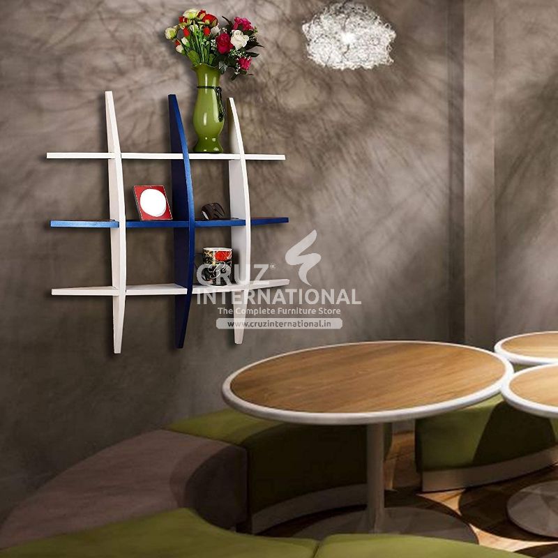 Modern Wooden Wall Rack Shelves CRUZ INTERNATIONAL