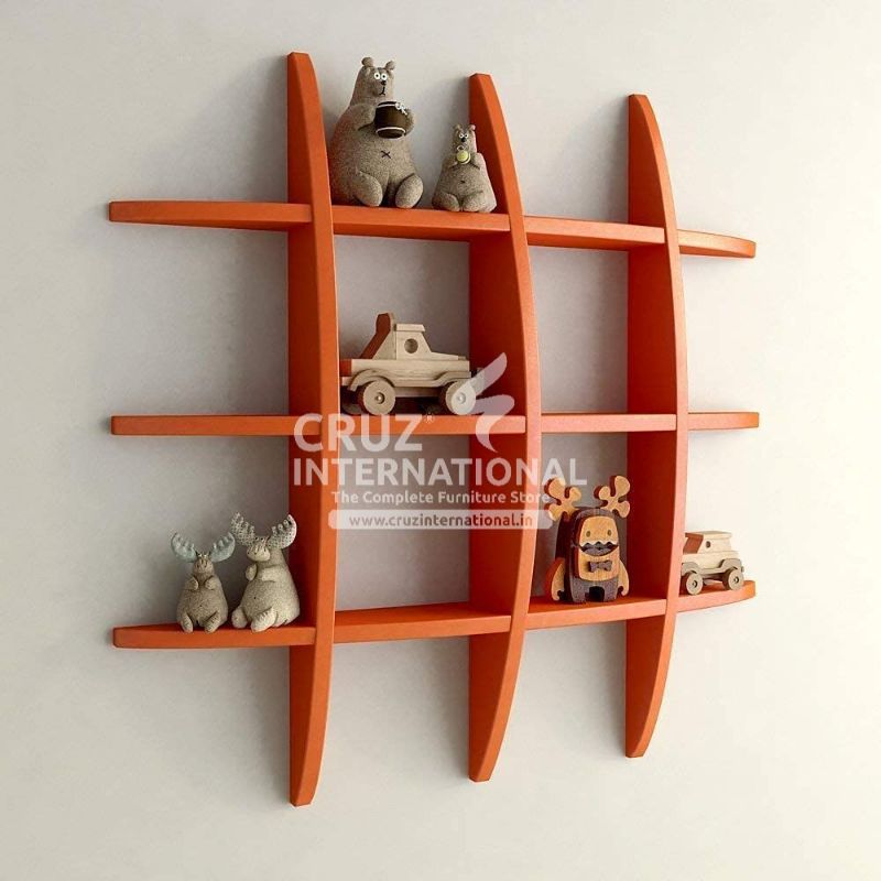 Modern Wooden Wall Rack Shelves CRUZ INTERNATIONAL