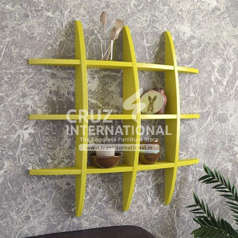 Modern Wooden Wall Rack Shelves CRUZ INTERNATIONAL