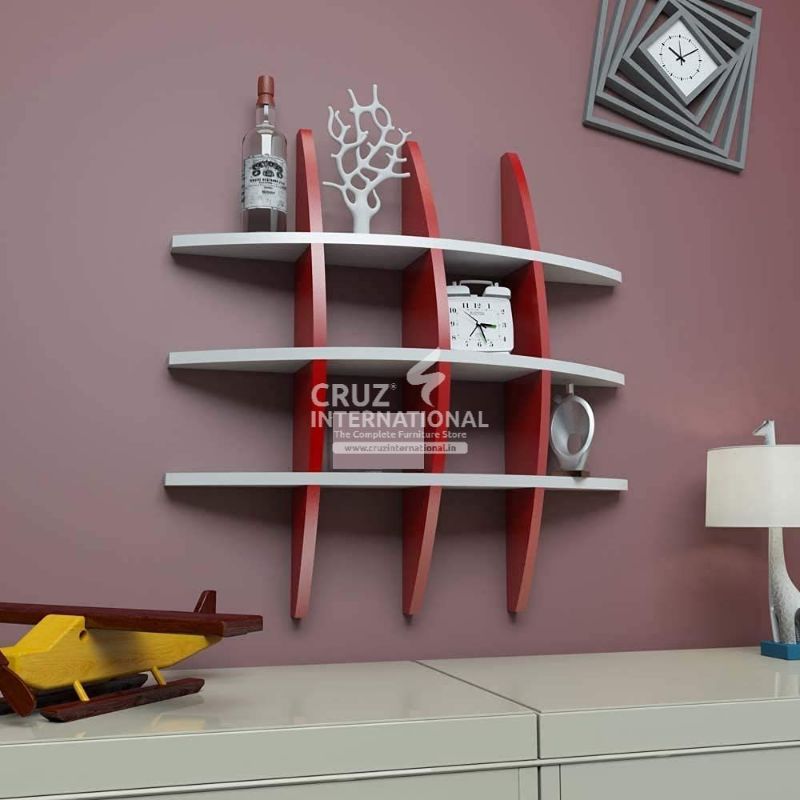 Modern Wooden Wall Rack Shelves CRUZ INTERNATIONAL
