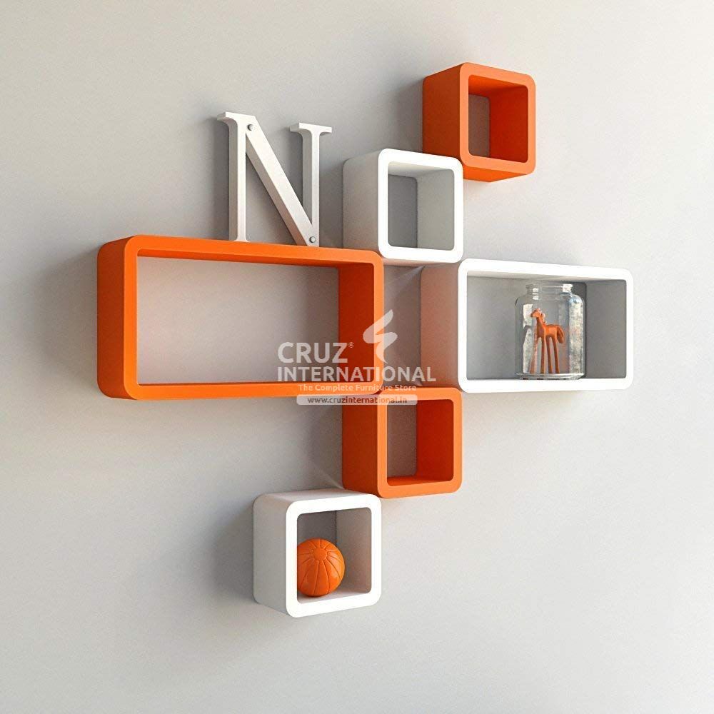 Artwork Wooden Wall Rack Shelves CRUZ INTERNATIONAL