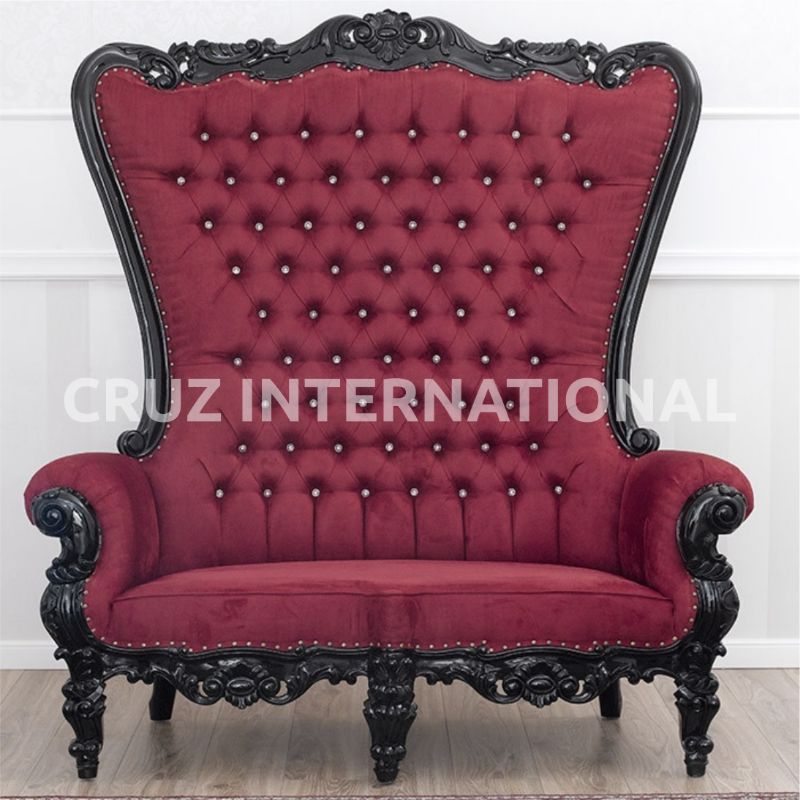 Classic Oakley Carving High Back Sofa & Settee | Standard CRUZ INTERNATIONAL