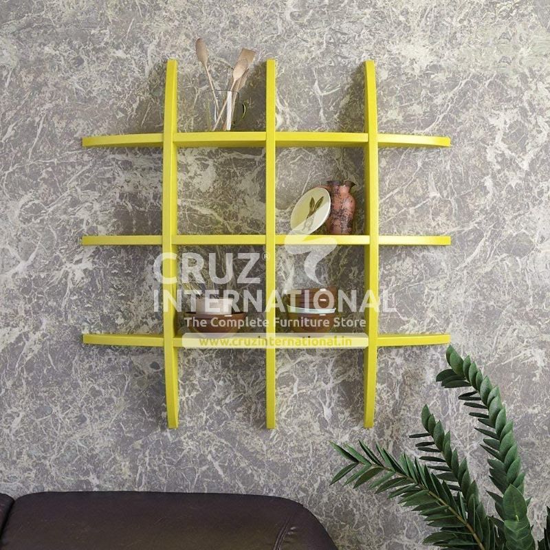 Modern Wooden Wall Rack Shelves CRUZ INTERNATIONAL